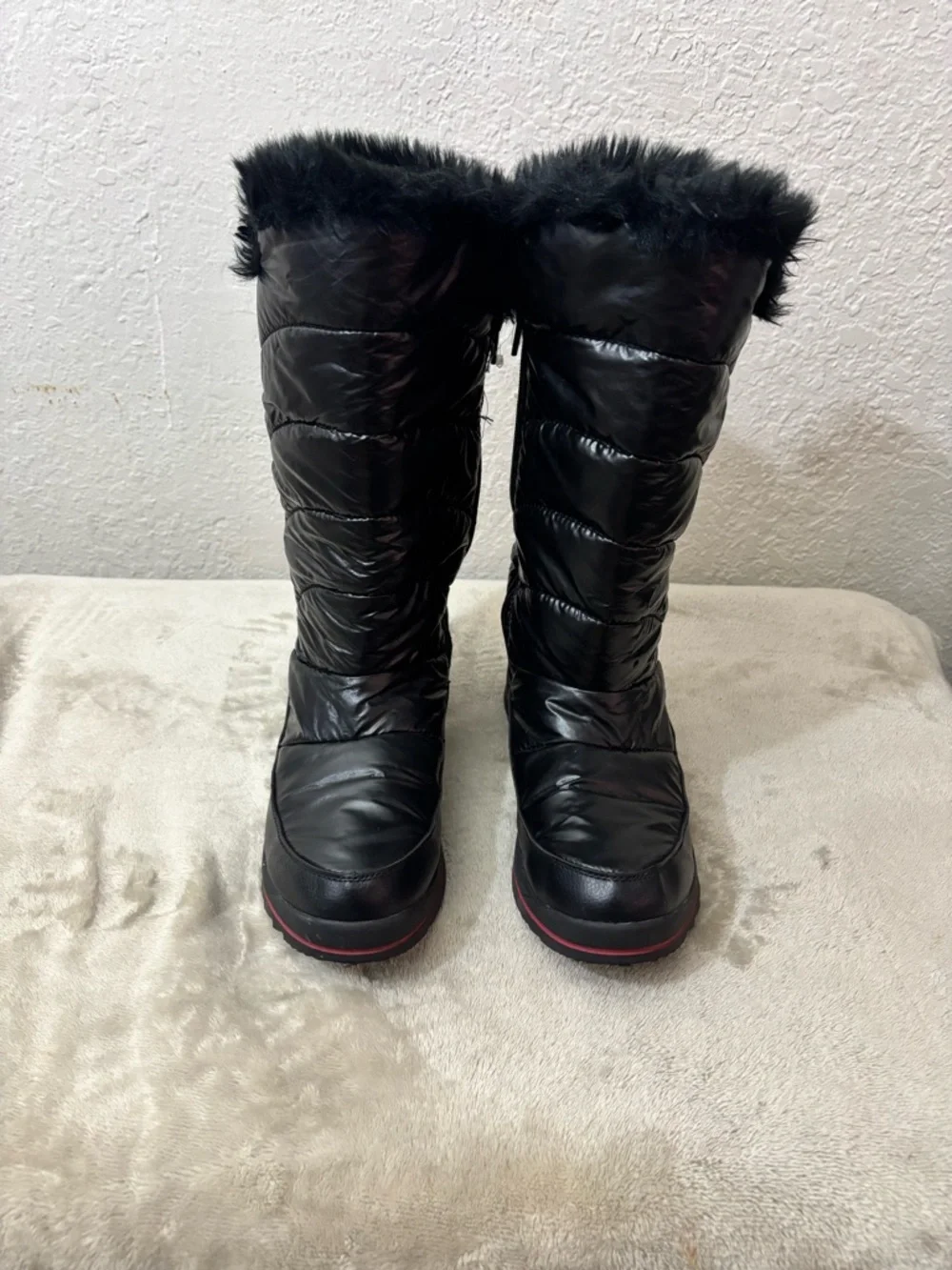 Women's Black Faux-Fur Winter Boots
